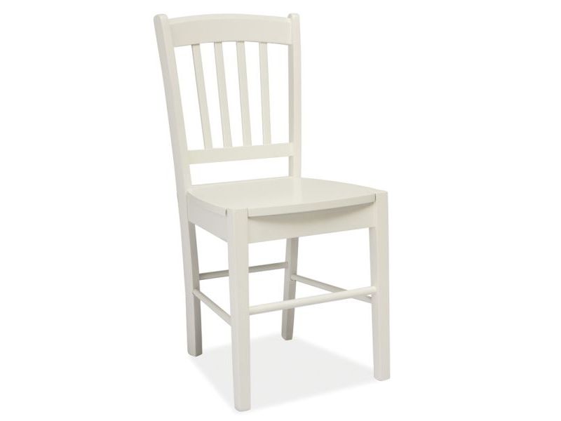 Židle jídelní dřevěná bílá CD-57