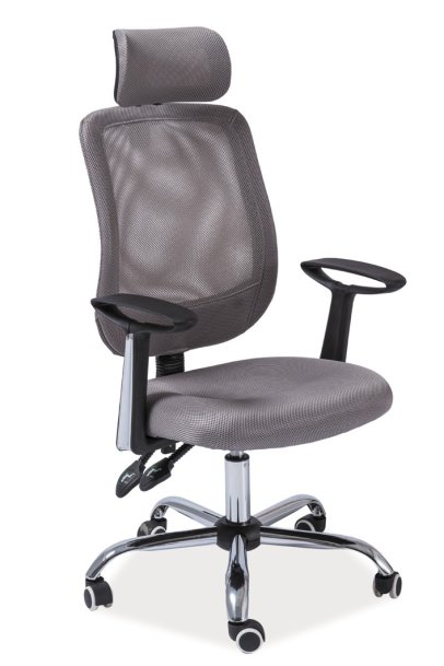 Židle kancelářská šedá Q-118