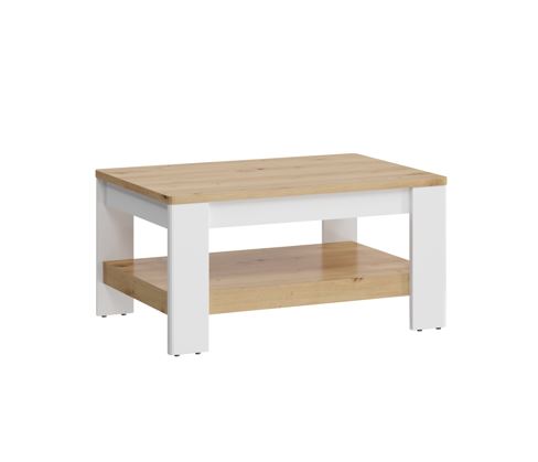 Konferenční stolek bílá alpská/dub medový AVILA