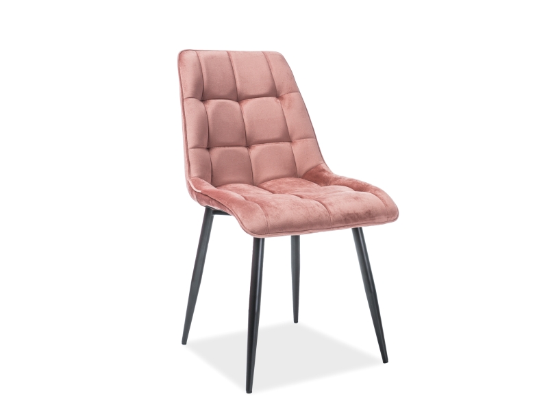 Židle jídelní růžová CHIC VELVET