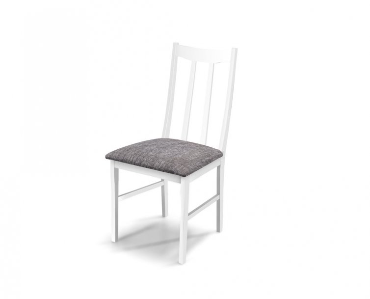 Židle jídelní dřevěná čalouněná bílá QUEEN