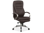 Židle kancelářská černá/kůže Q-154