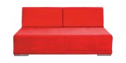 Rozkládací pohovka s úložným prostorem červená FLAVIO 160 LUX A