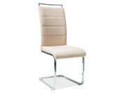 Židle jídelní kovová čalouněná bílá H-441