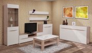 Televizní stolek dub bardolino/béžová lesk VENETO