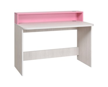 Psací stůl dub bílý/růžová NUMERO