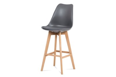 Židle barová šedá/masiv buk CTB-801 GREY