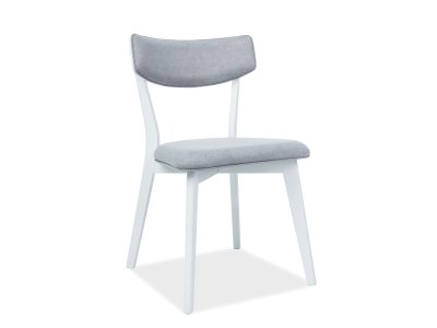 Židle jídelní bílá/šedá KARL