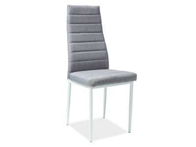 Židle jídelní bílá/šedá H-266