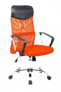 Židle kancelářská oranžová Q-026