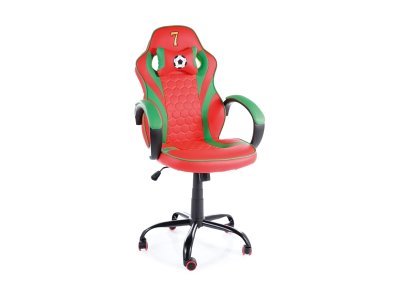 Židle kancelářská červená/zelená PORTUGAL
