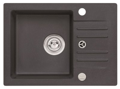 Dřez Cortina 40 Black G91 sítkový odtok 3 1/2, sifon pop-up