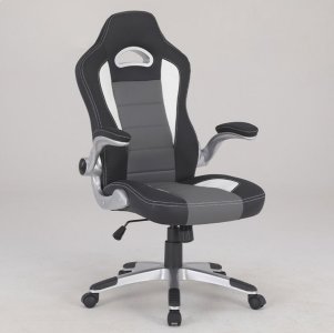 Židle kancelářská ekokůže šedá KA-Y240 GREY