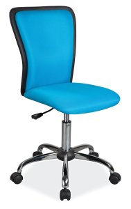 Židle kancelářská dětská modrá Q-099