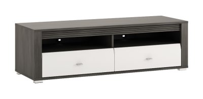Televizní stolek se zásuvkami borovice norská/bílý lesk SEVILLA 50