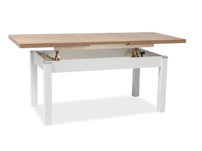 Konferenční stolek dub lancelot/bílá KLEOPATRA