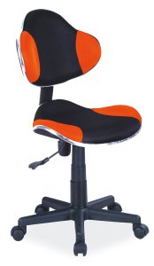 Židle kancelářská dětská černá/oranžová Q-G2