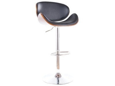 Židle barová ořech/černá C-404