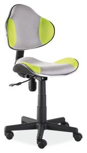 Židle kancelářská dětská šedá/zelená Q-G2
