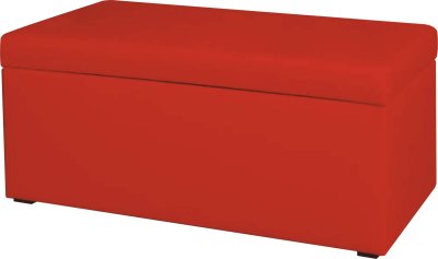 Taburet dlouhý s úložným prostorem červený BANC