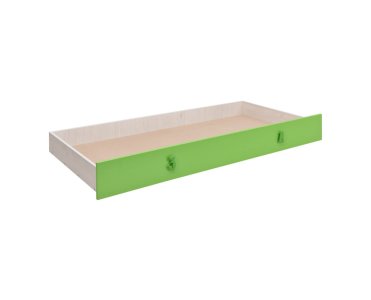Zásuvka pod postel dub bílý/zelená NUMERO