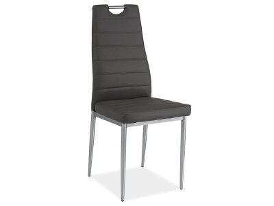 Židle jídelní chrom/šedá H-260