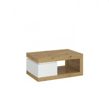 Konferenční stolek dub artisan/bílá alpská LUCI SVĚTLÁ T01