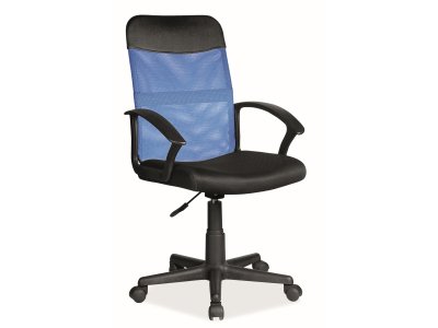 Židle kancelářská černá/modrá Q-702