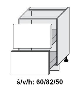 Dolní skříňka se zásuvkami ESSEN WHITE AKRYL LESK 60 cm
