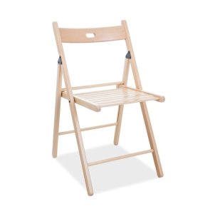 Židle skládací dřevěná přírodní SMART