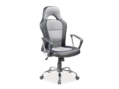 Židle kancelářská černá/šedá Q-033