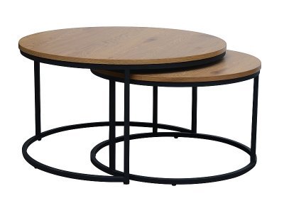 Konferenční stolek dub/černá ATLANTA II