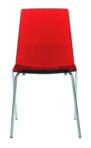 Židle jídelní plastová červená LOLLIPOP