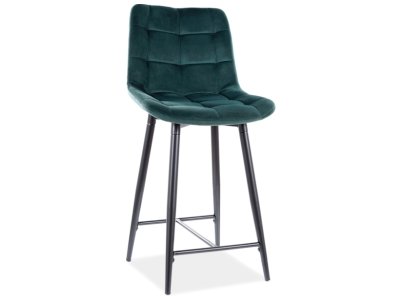 Židle barová zelená CHIC H-2 VELVET