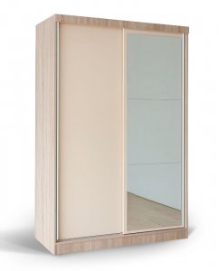 Skříň s posuvnými dveřmi se zrcadlem dub/béž GD 553 O 520712