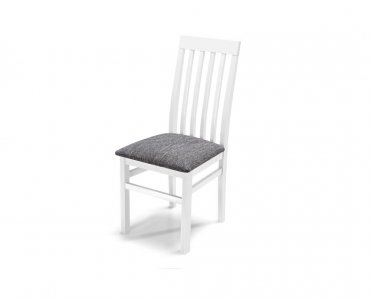 Židle jídelní dřevěná čalouněná bílá QUEEN PLUS