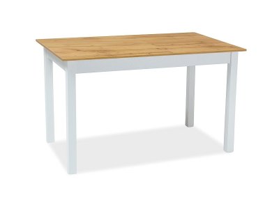 Stůl jídelní rozkládací 100x60 dub votan/bílá mat HORACY