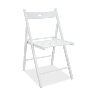 Židle skládací dřevěná bílá SMART II
