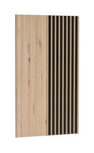 Panel s lamelami dub artisan/černá CALI C-11