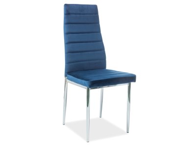 Židle jídelní chrom/modrá H-261 VELVET